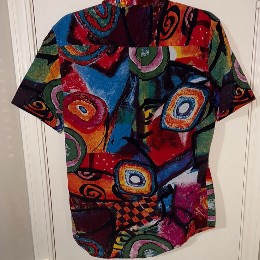 Paisley & Gray Artistic Red and Blue Button Down Shirt - Picture 6 of 6